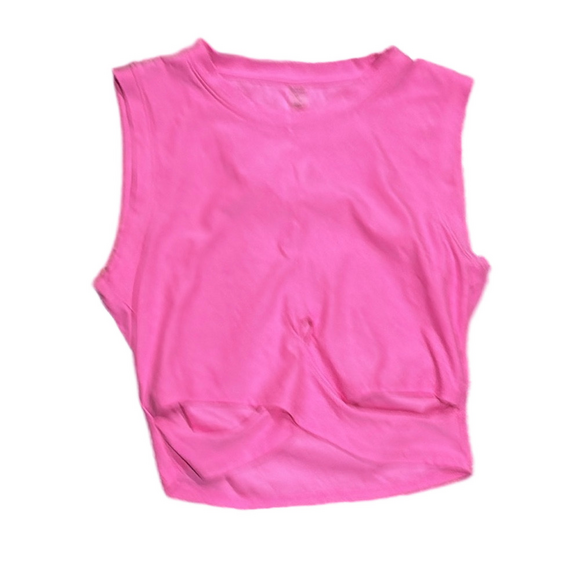 Beyond Yoga Pink Featherweight Center Stage Cropped Tank | Size Medium EUC - Picture 4 of 7